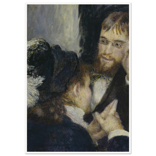Conversation (1878) Art Print | Pierre Auguste Renoir - Framed Poster - 30x40 cm / 12x16″ - Black frame