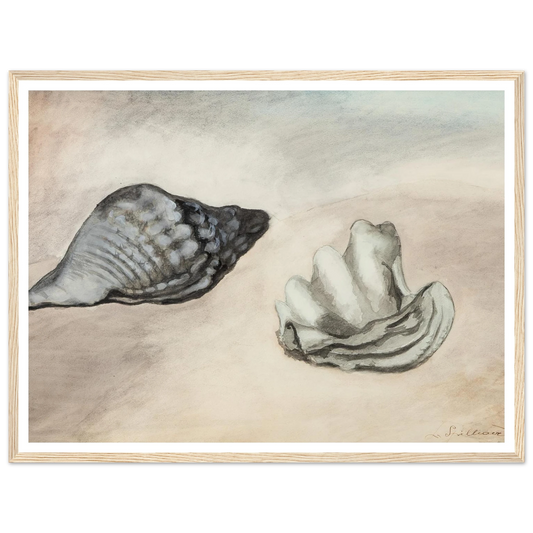 Coquillages (1933) Art Print | Leon Spilliaert - Framed Poster - 30x40 cm / 12x16″ - Black frame