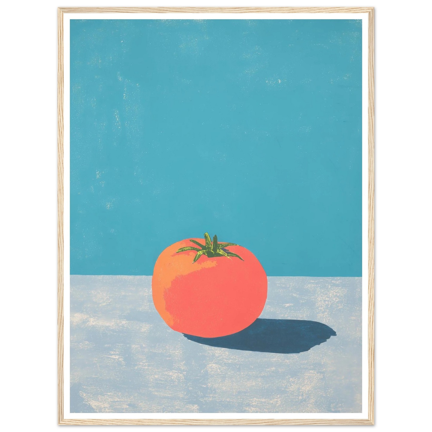 Coral on Grey - Framed Poster - 30x40 cm / 12x16″ - Black frame