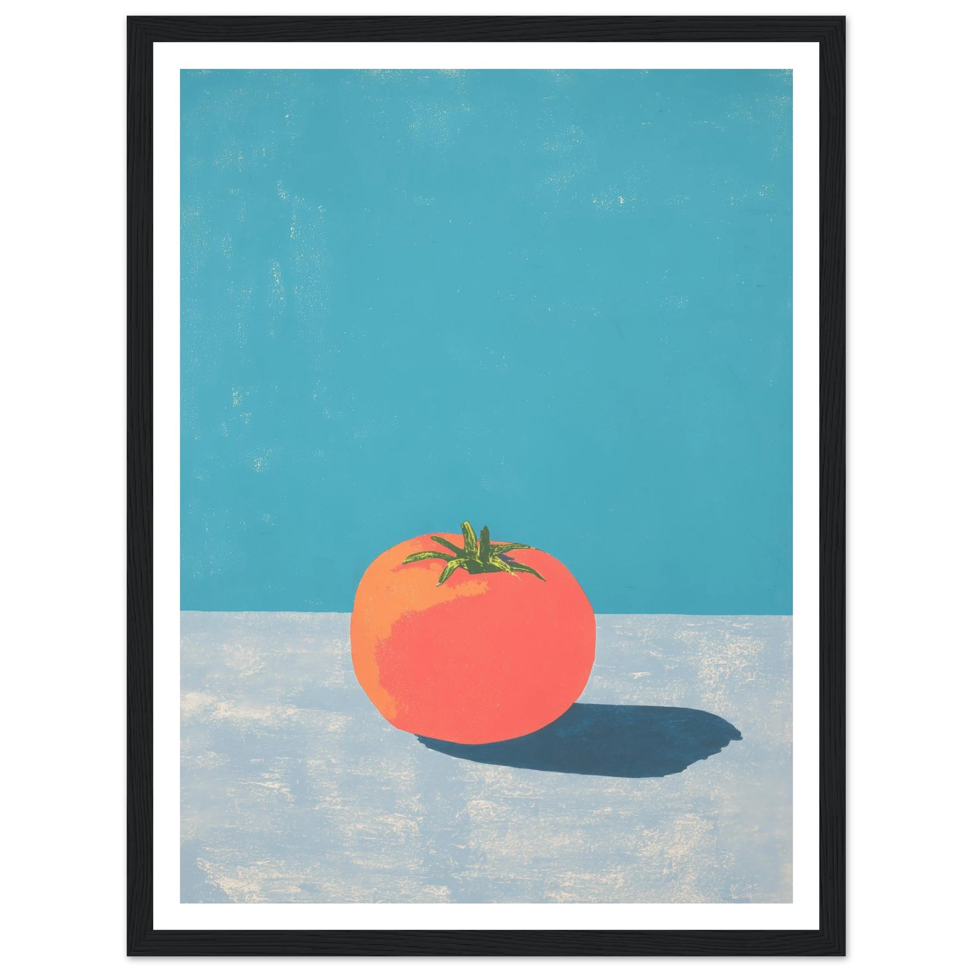 Coral on Grey - Framed Poster - 30x40 cm / 12x16″ - Black frame