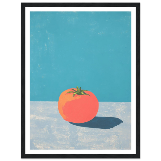 Coral on Grey - Framed Poster - 30x40 cm / 12x16″ - Black frame
