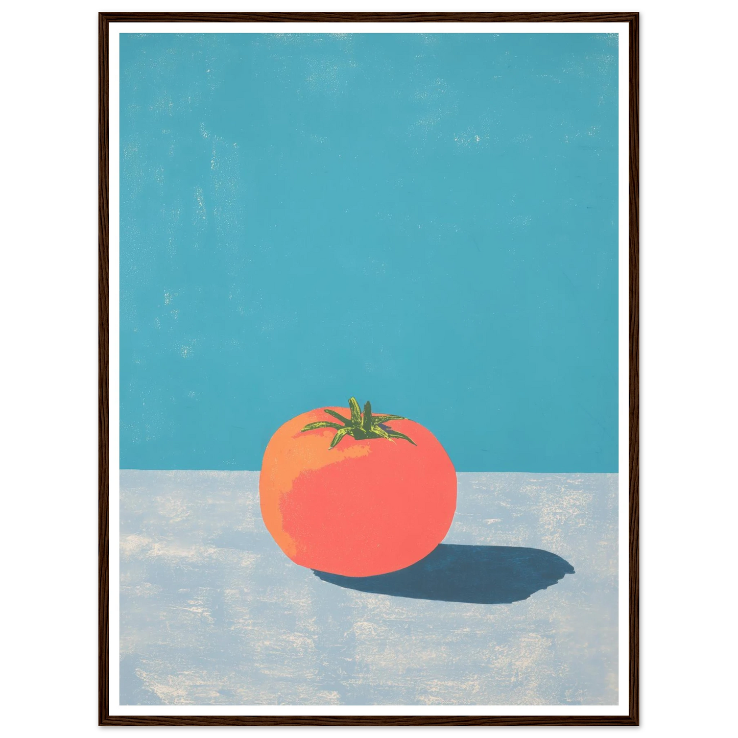 Coral on Grey - Framed Poster - 30x40 cm / 12x16″ - Black frame