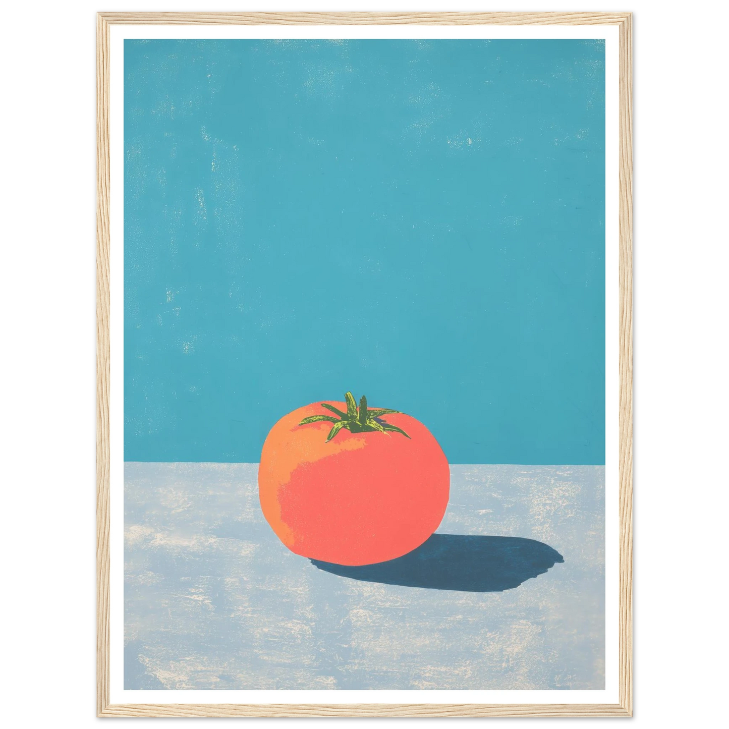 Coral on Grey - Framed Poster - 30x40 cm / 12x16″ - Black frame