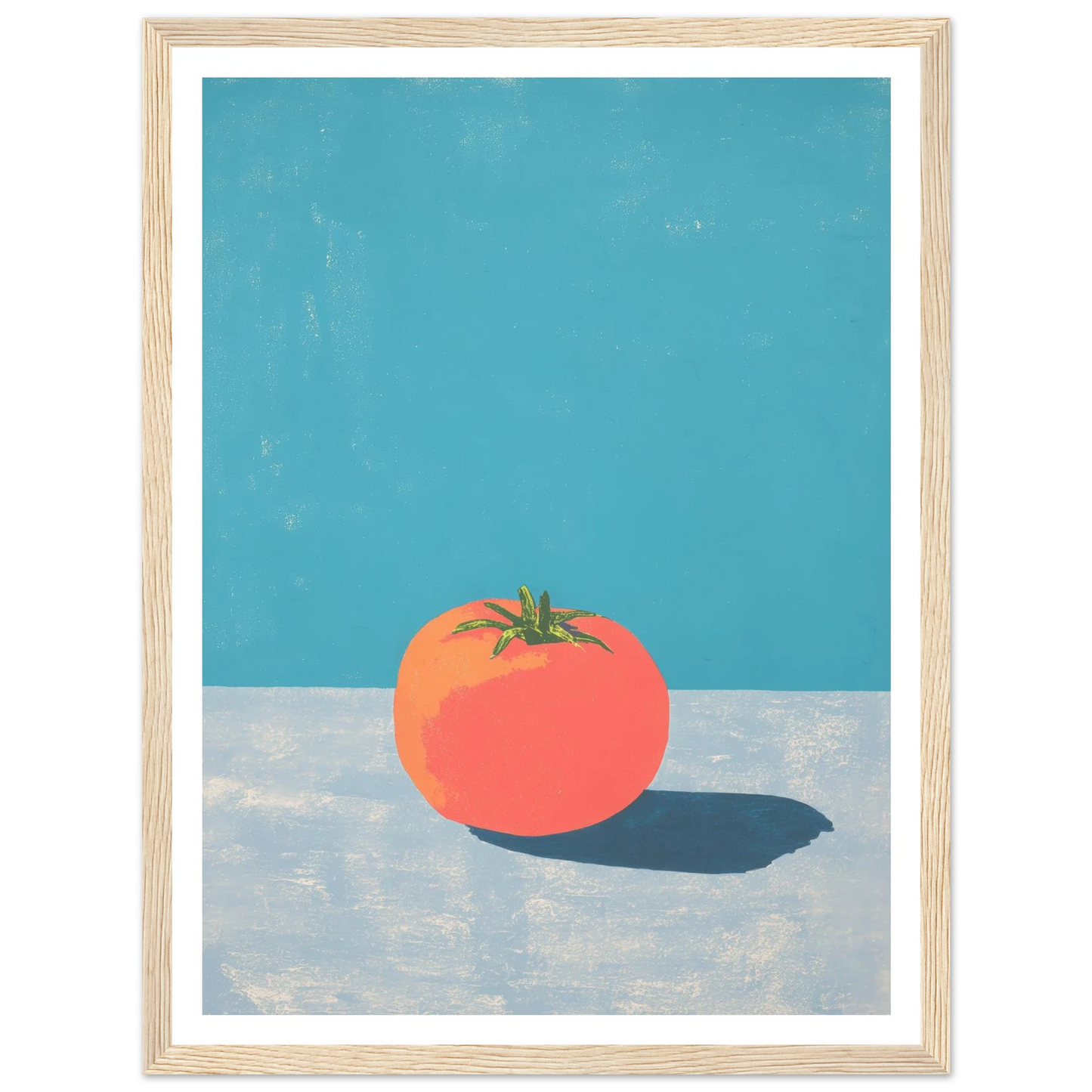 Coral on Grey - Framed Poster - 30x40 cm / 12x16″ - Black frame