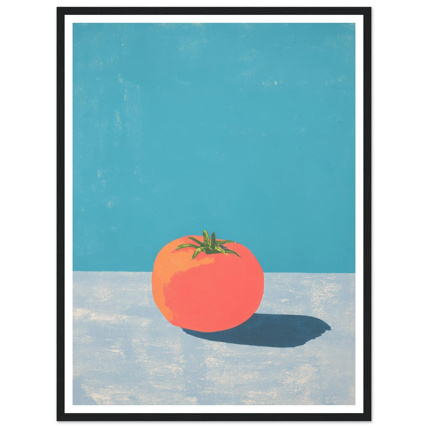 Coral on Grey - Framed Poster - 30x40 cm / 12x16″ - Black frame