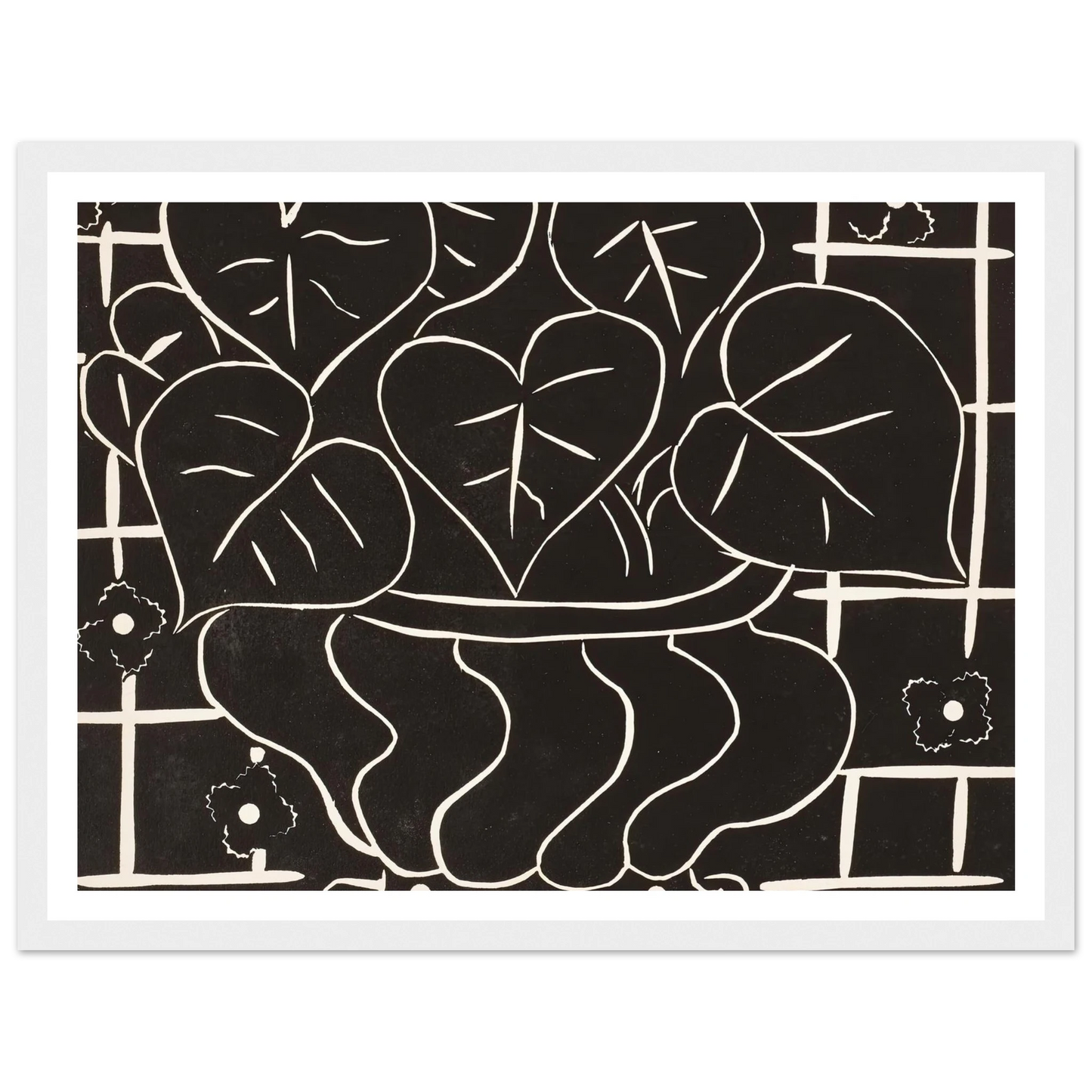 Corbeille de bégonias I (1938) Art Print | Henri Matisse - Framed Poster - 30x40 cm / 12x16″ - Black frame