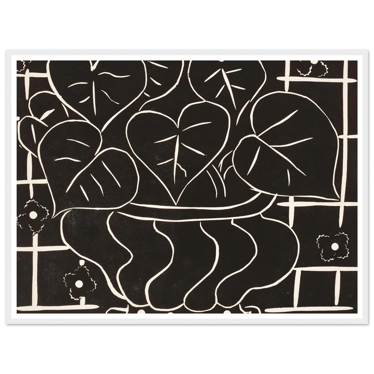 Corbeille de bégonias I (1938) Art Print | Henri Matisse - Framed Poster - 30x40 cm / 12x16″ - Black frame