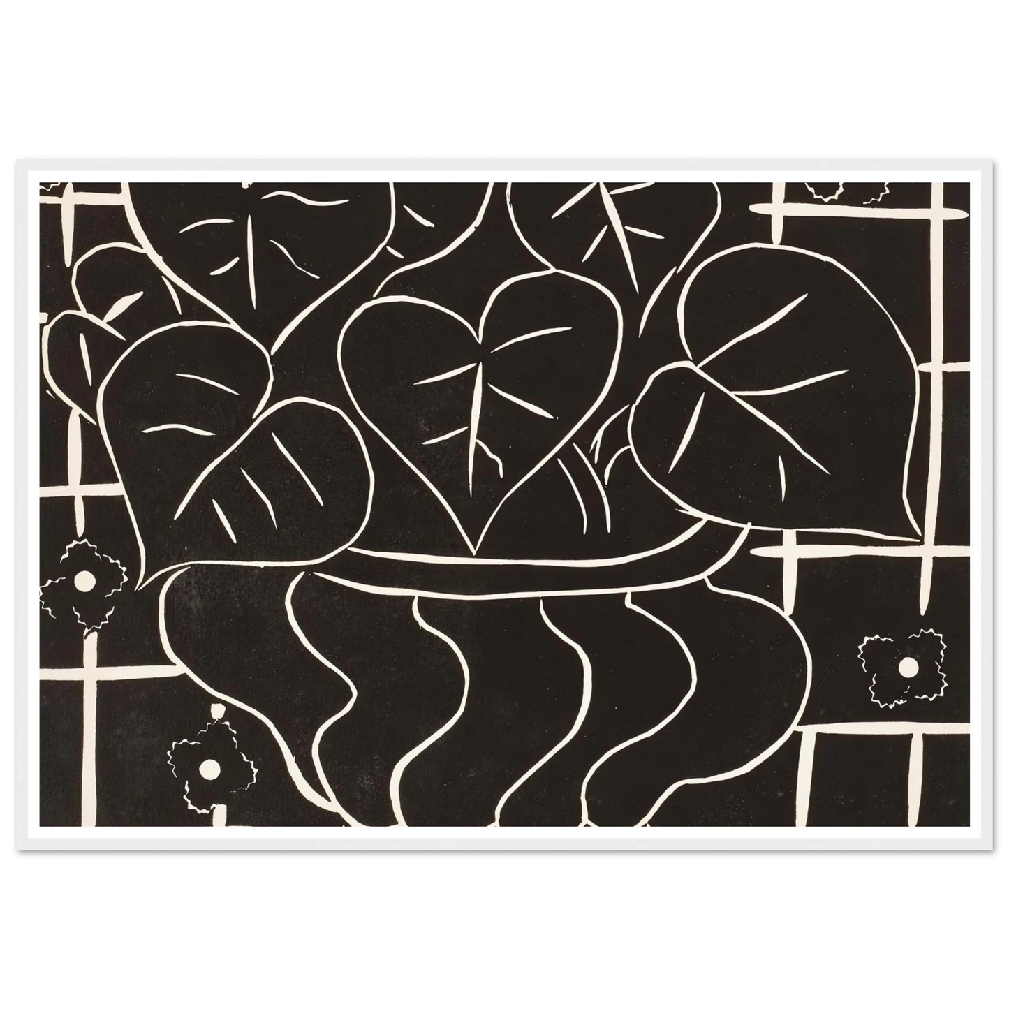 Corbeille de bégonias I (1938) Art Print | Henri Matisse - Framed Poster - 30x40 cm / 12x16″ - Black frame