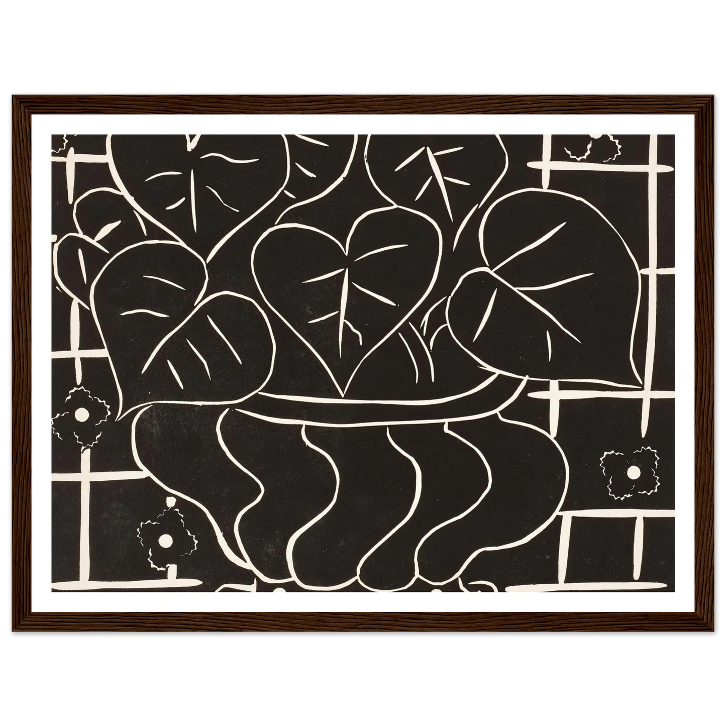 Corbeille de bégonias I (1938) Art Print | Henri Matisse - Framed Poster - 30x40 cm / 12x16″ - Black frame