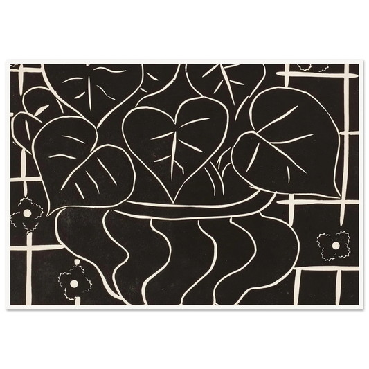 Corbeille de bégonias I (1938) Art Print | Henri Matisse - Framed Poster - 30x40 cm / 12x16″ - Black frame