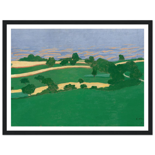 Corn Fields (1900) Art Print | Felix Vallotton - Framed Poster - 30x40 cm / 12x16″ - Black frame