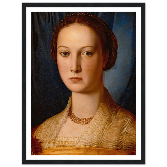 Costanza Da Sommaia (ca. 1540) Art Print | Agnolo Bronzino - Framed Poster - 30x40 cm / 12x16″ - Black frame