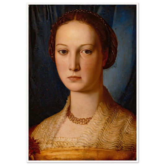 Costanza Da Sommaia (ca. 1540) Art Print | Agnolo Bronzino - Framed Poster - 30x40 cm / 12x16″ - Black frame