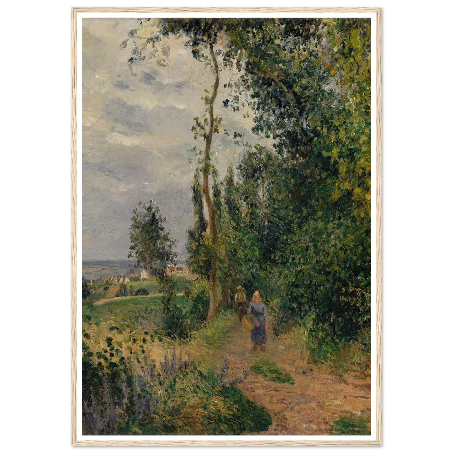 Côte des Grouettes, near Pontoise (1878) Art Print | Camille Pissarro - Framed Poster - 30x40 cm / 12x16″ - Black frame