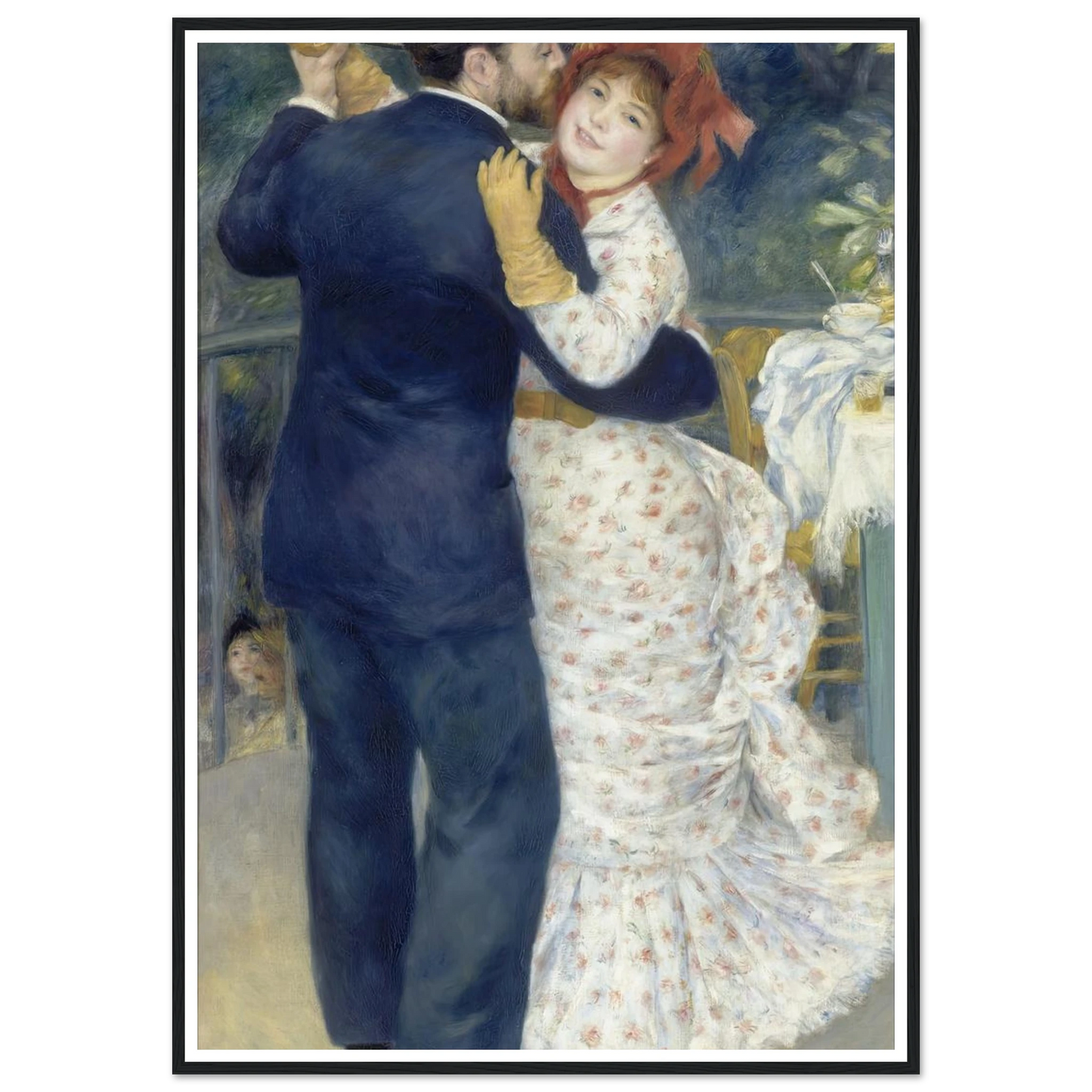 Country Dance (1883) Art Print | Pierre Auguste Renoir - Framed Poster - 30x40 cm / 12x16″ - Black frame