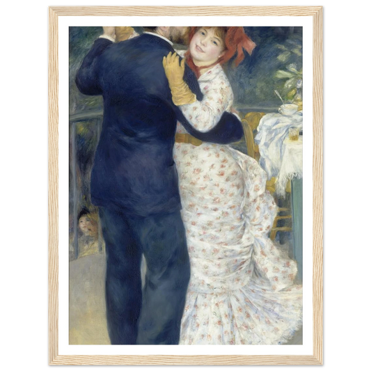 Country Dance (1883) Art Print | Pierre Auguste Renoir - Framed Poster - 30x40 cm / 12x16″ - Black frame