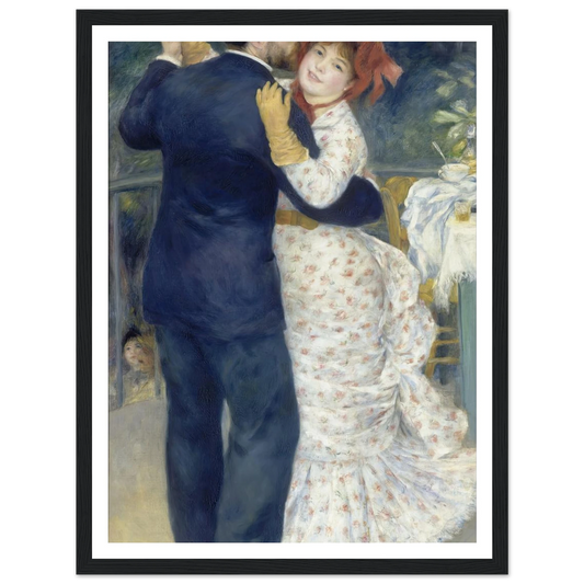 Country Dance (1883) Art Print | Pierre Auguste Renoir - Framed Poster - 30x40 cm / 12x16″ - Black frame