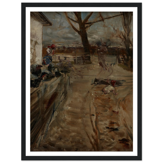 Country Farm (1907-1911) Art Print | Jacek Malczewski - Framed Poster - 30x40 cm / 12x16″ - Black frame