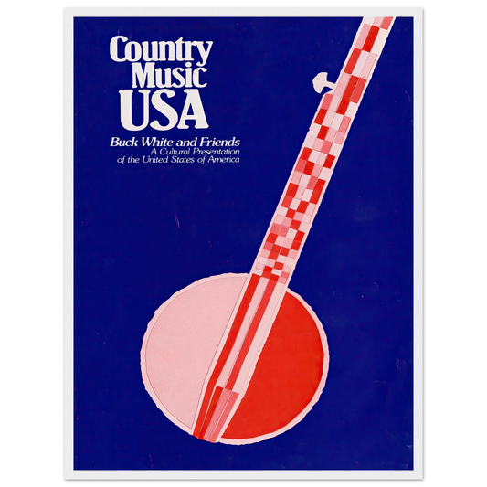 Country Music USA. Buck White and Friends 2 Art Print | US Information Agency - Framed Poster - 30x40 cm / 12x16″ - Black frame