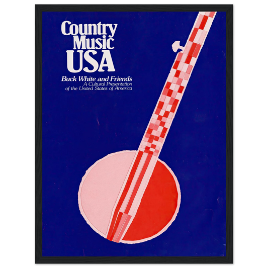 Country Music USA. Buck White and Friends 2 Art Print | US Information Agency - Framed Poster - 30x40 cm / 12x16″ - Black frame