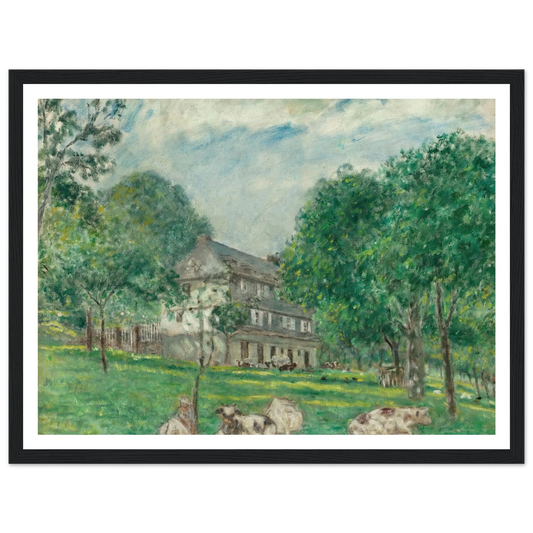 Cows at Noon (1924) Art Print | Frederick Carl Frieseke - Framed Poster - 30x40 cm / 12x16″ - Black frame