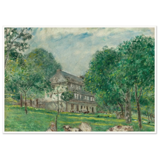 Cows at Noon (1924) Art Print | Frederick Carl Frieseke - Framed Poster - 30x40 cm / 12x16″ - Black frame