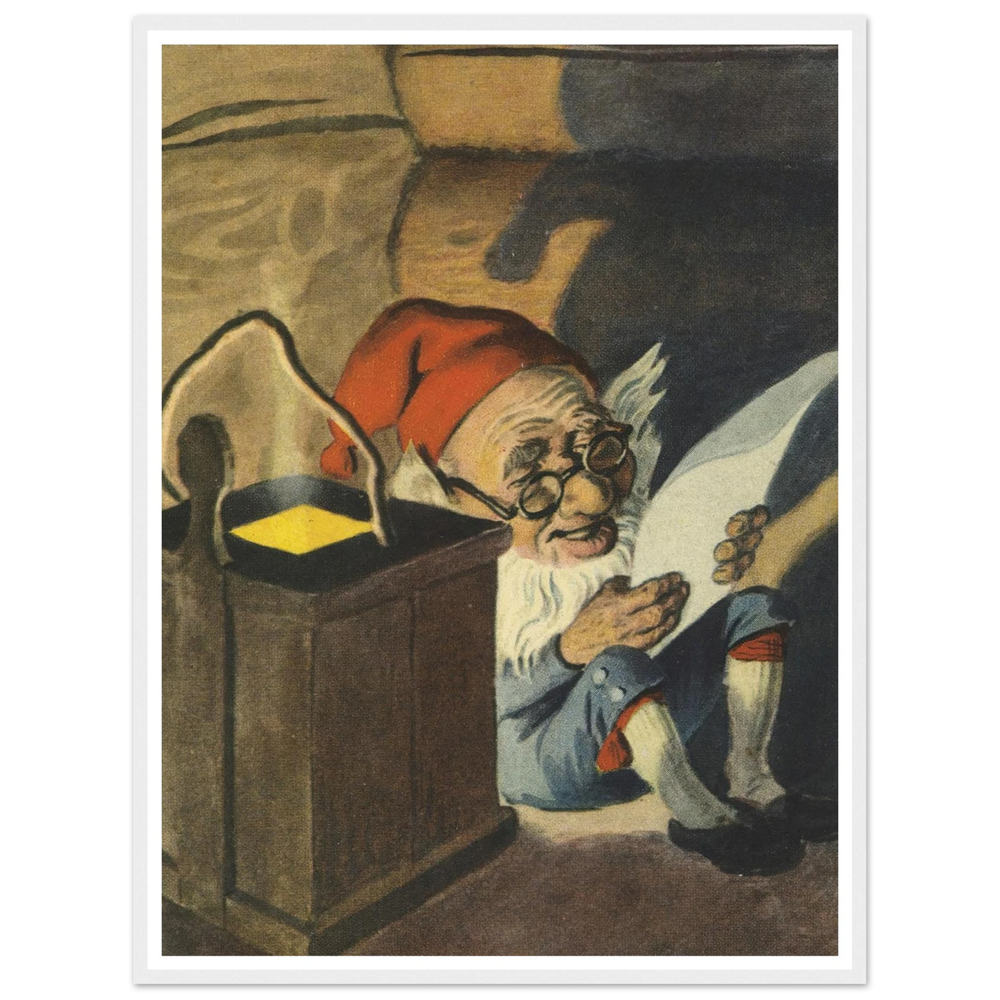 Cozy Gnome Reading Time - Framed Poster - 30x40 cm / 12x16″ - Black frame