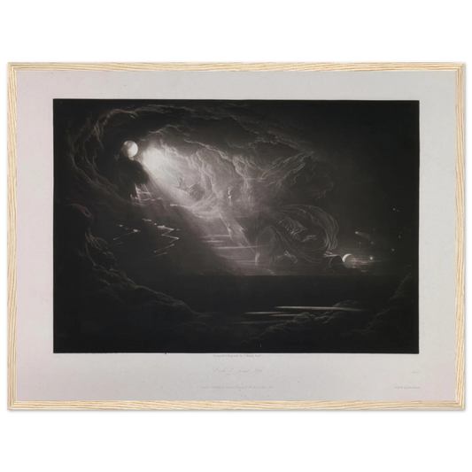 Creation of Light (Book 7, Line 339) (1824–1827) Art Print | John Martin - Framed Poster - 30x40 cm / 12x16″ - Black frame