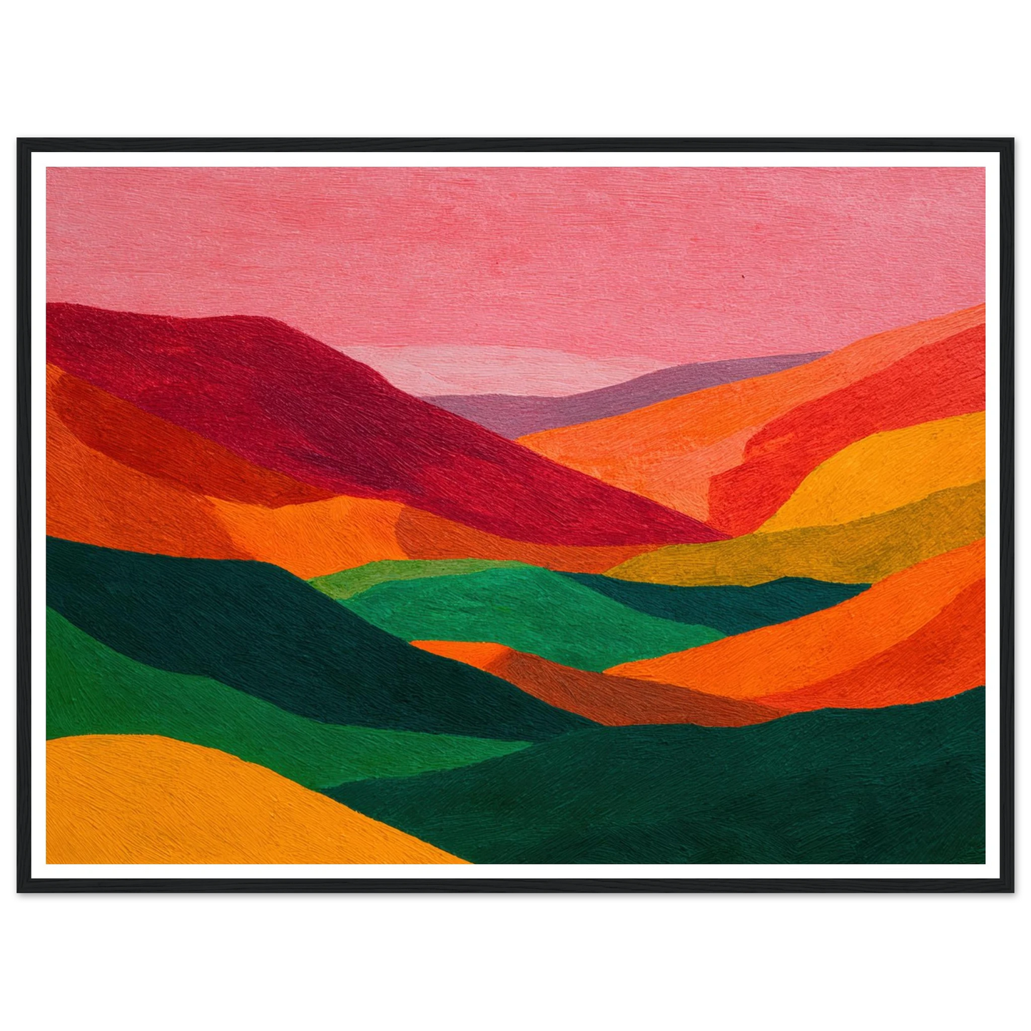 Crimson Valley Echo - Framed Poster - 30x40 cm / 12x16″ - Black frame