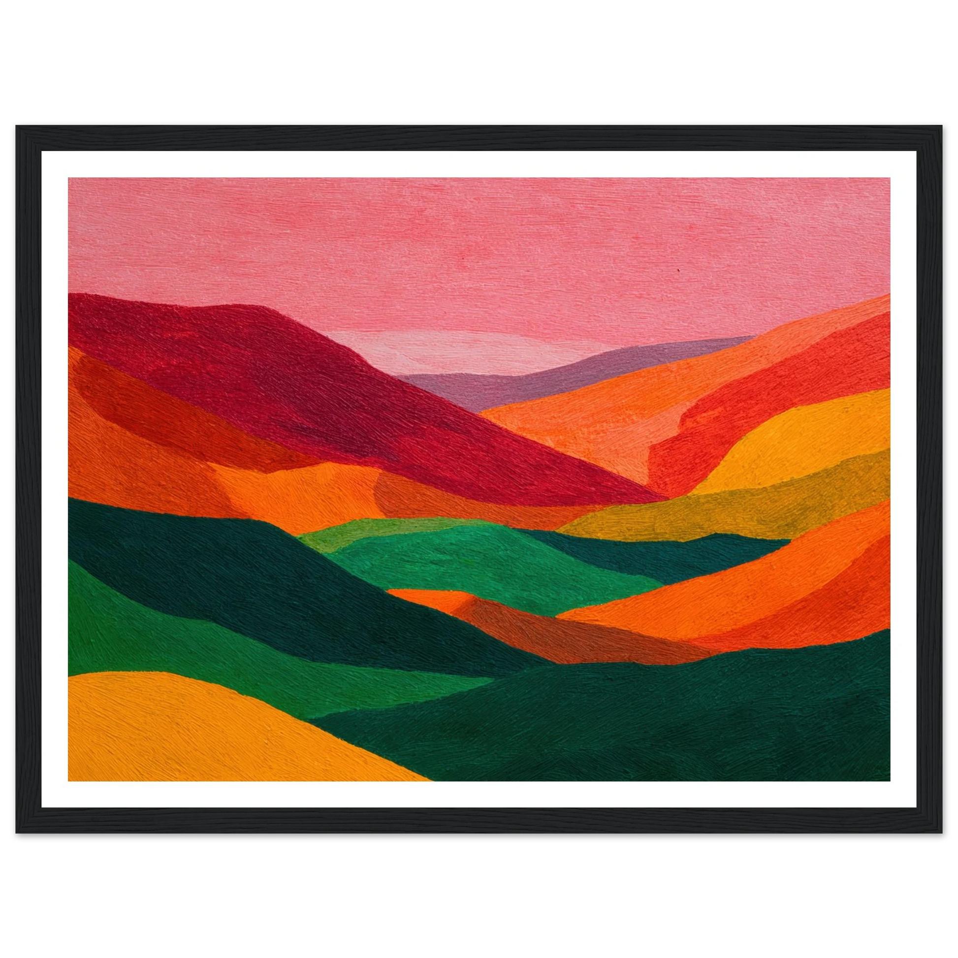 Crimson Valley Echo - Framed Poster - 30x40 cm / 12x16″ - Black frame