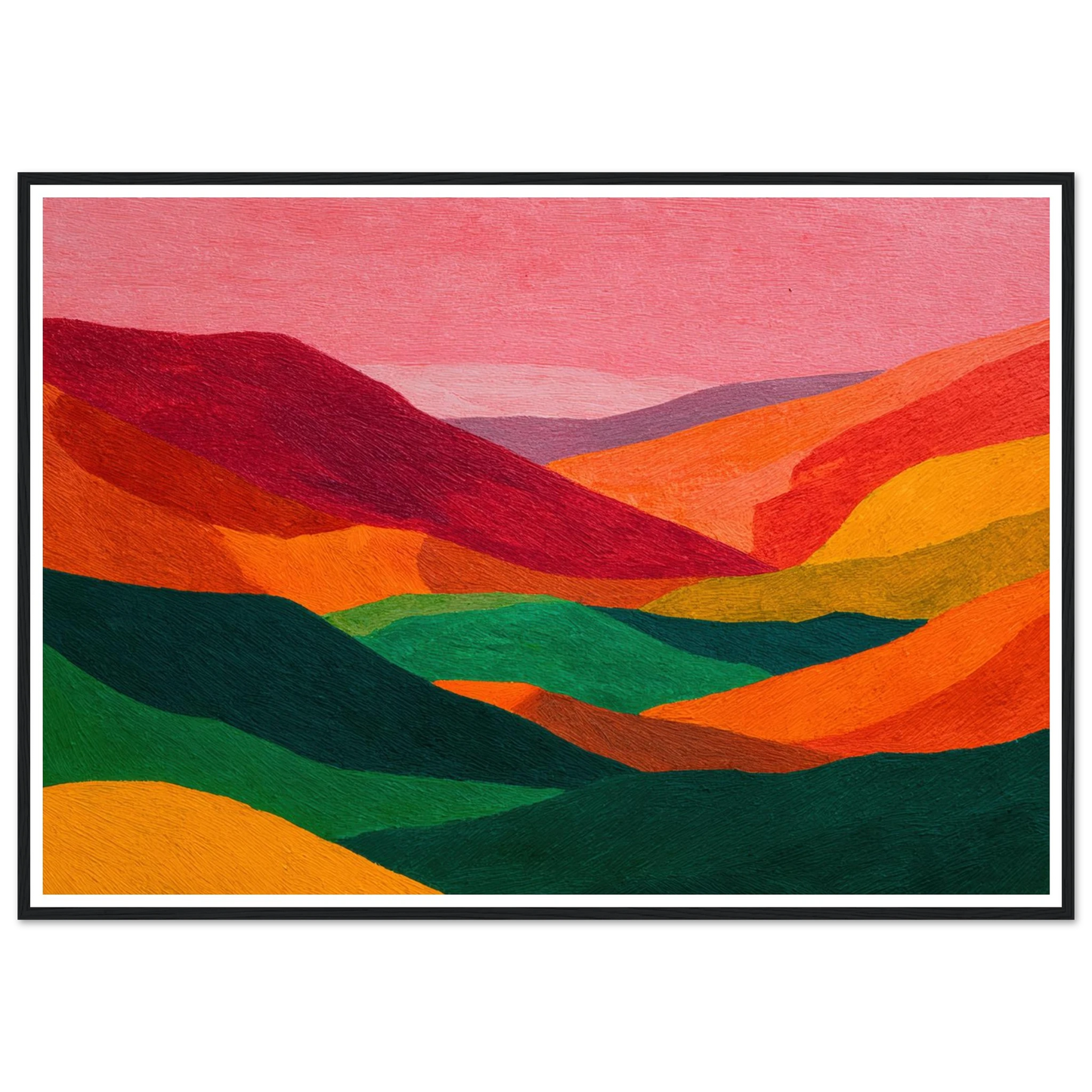 Crimson Valley Echo - Framed Poster - 30x40 cm / 12x16″ - Black frame