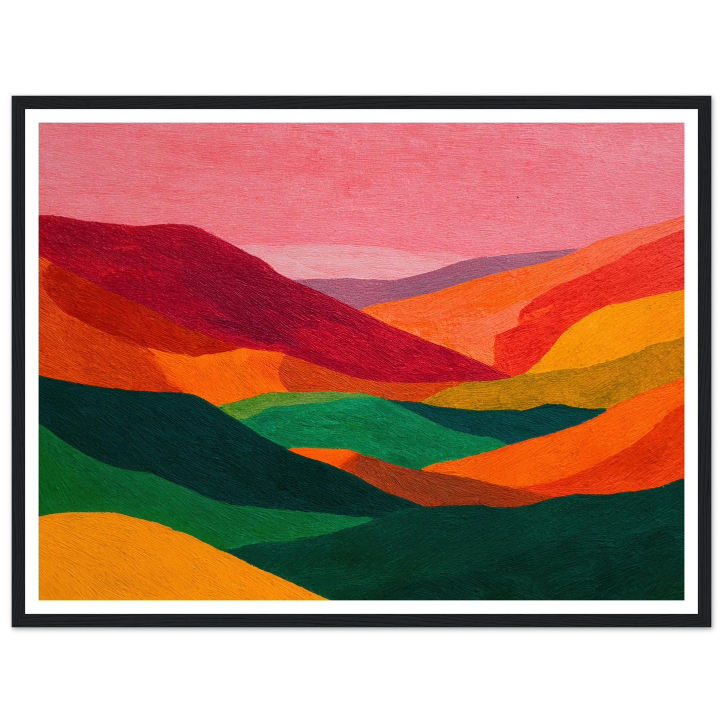 Crimson Valley Echo - Framed Poster - 30x40 cm / 12x16″ - Black frame