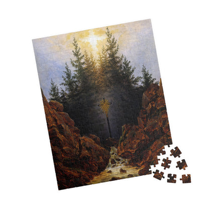 Croix dans la Forêt Huile sur toile Puzzle | Caspar David Friedrich - - 252 pcs (Vertical) - 