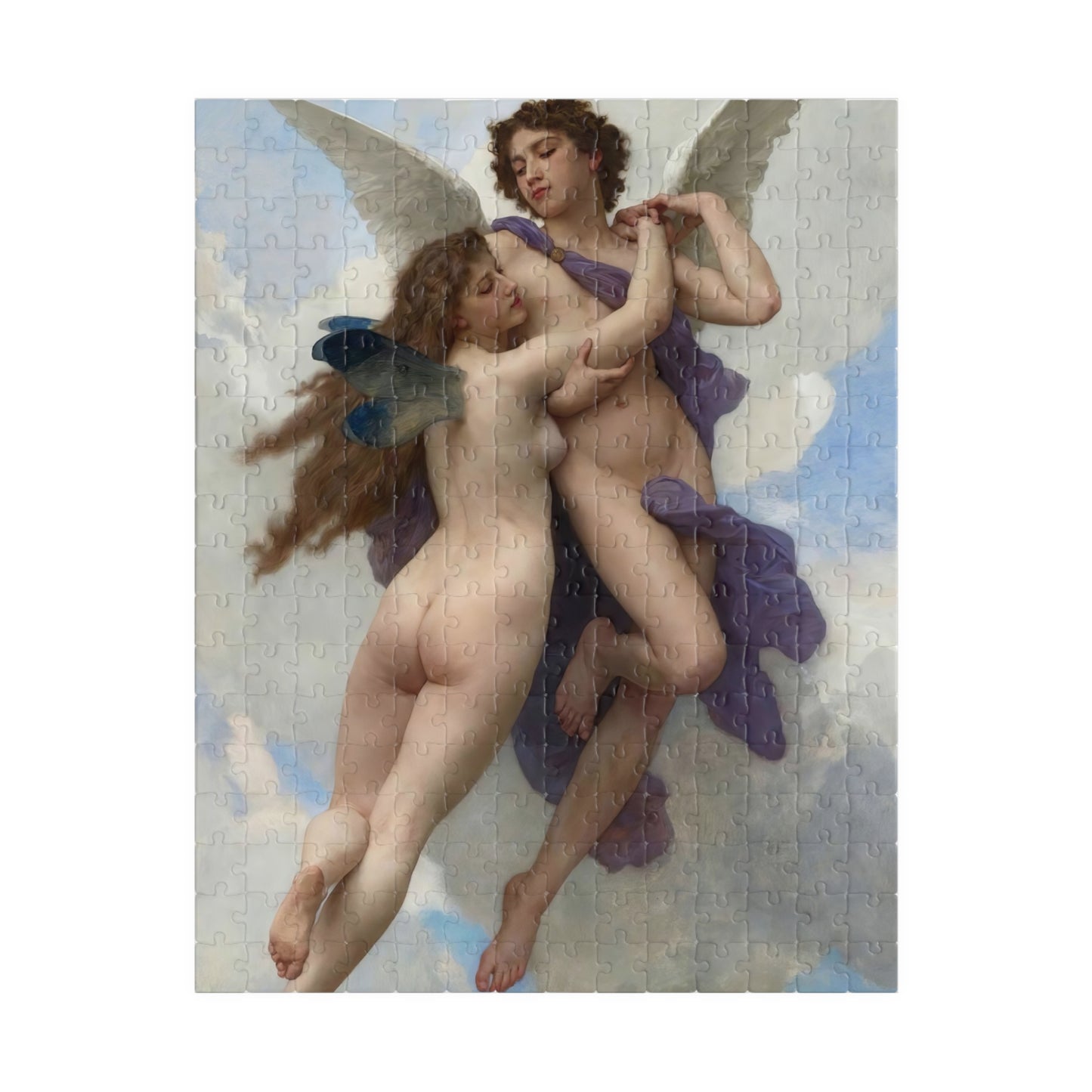 Cupid and Psyche as Children Puzzle | William-Adolphe Bouguereau - - 252 pcs (Vertical) - 