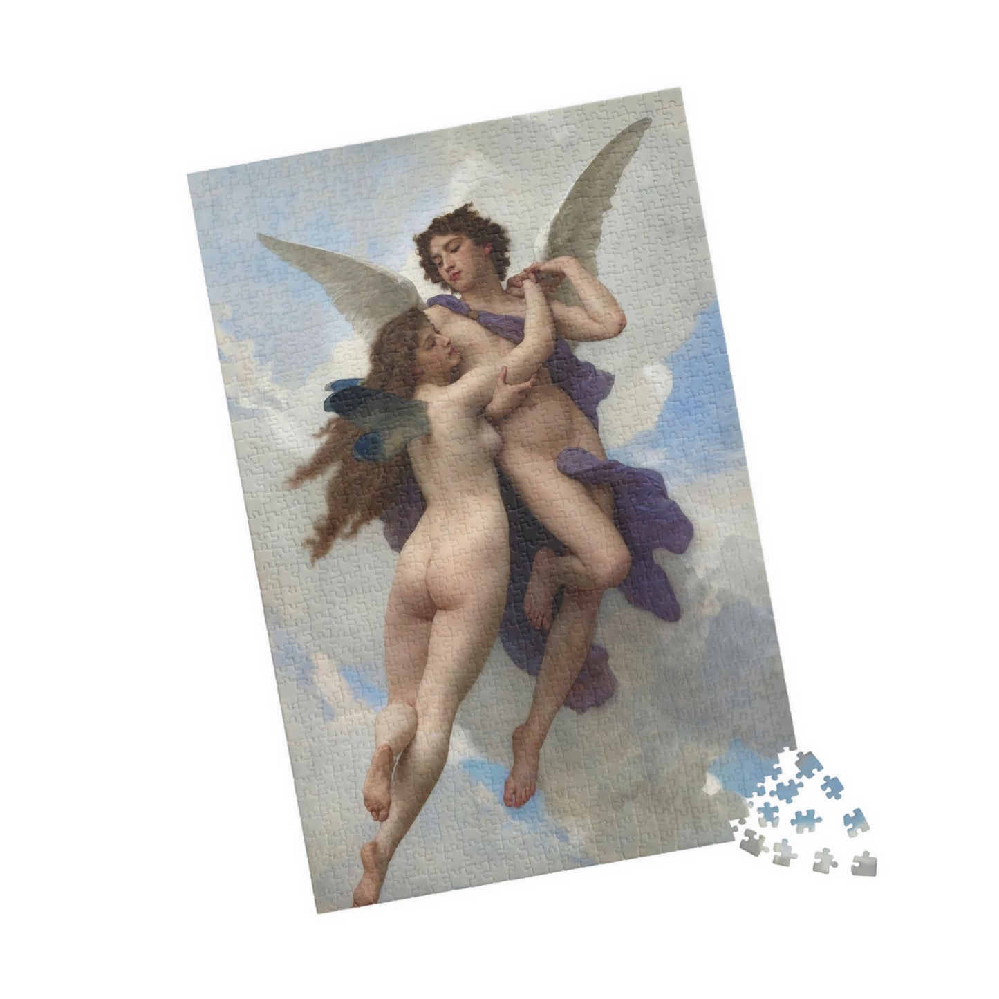 Cupid and Psyche as Children Puzzle | William-Adolphe Bouguereau - - 252 pcs (Vertical) - 