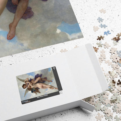 Cupid and Psyche as Children Puzzle | William-Adolphe Bouguereau - - 252 pcs (Vertical) - 