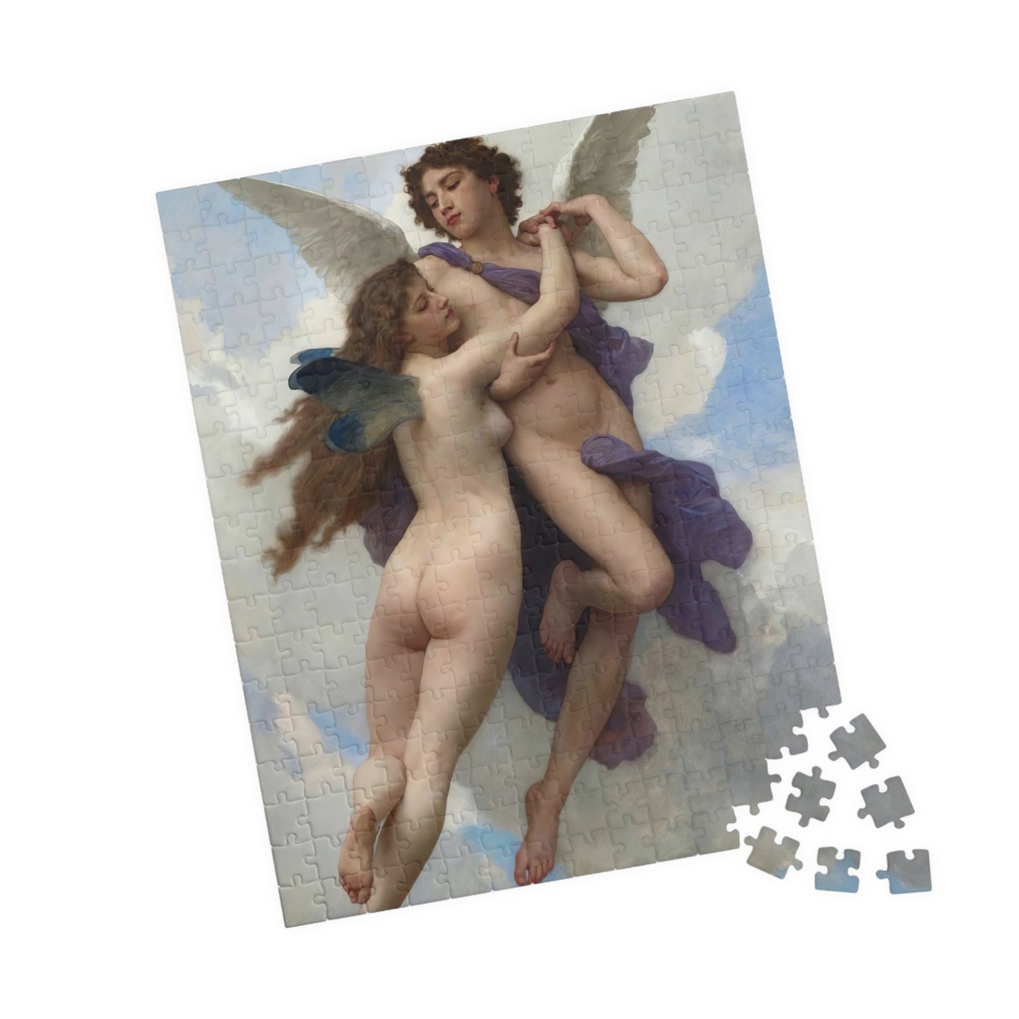 Cupid and Psyche as Children Puzzle | William-Adolphe Bouguereau - - 252 pcs (Vertical) - 