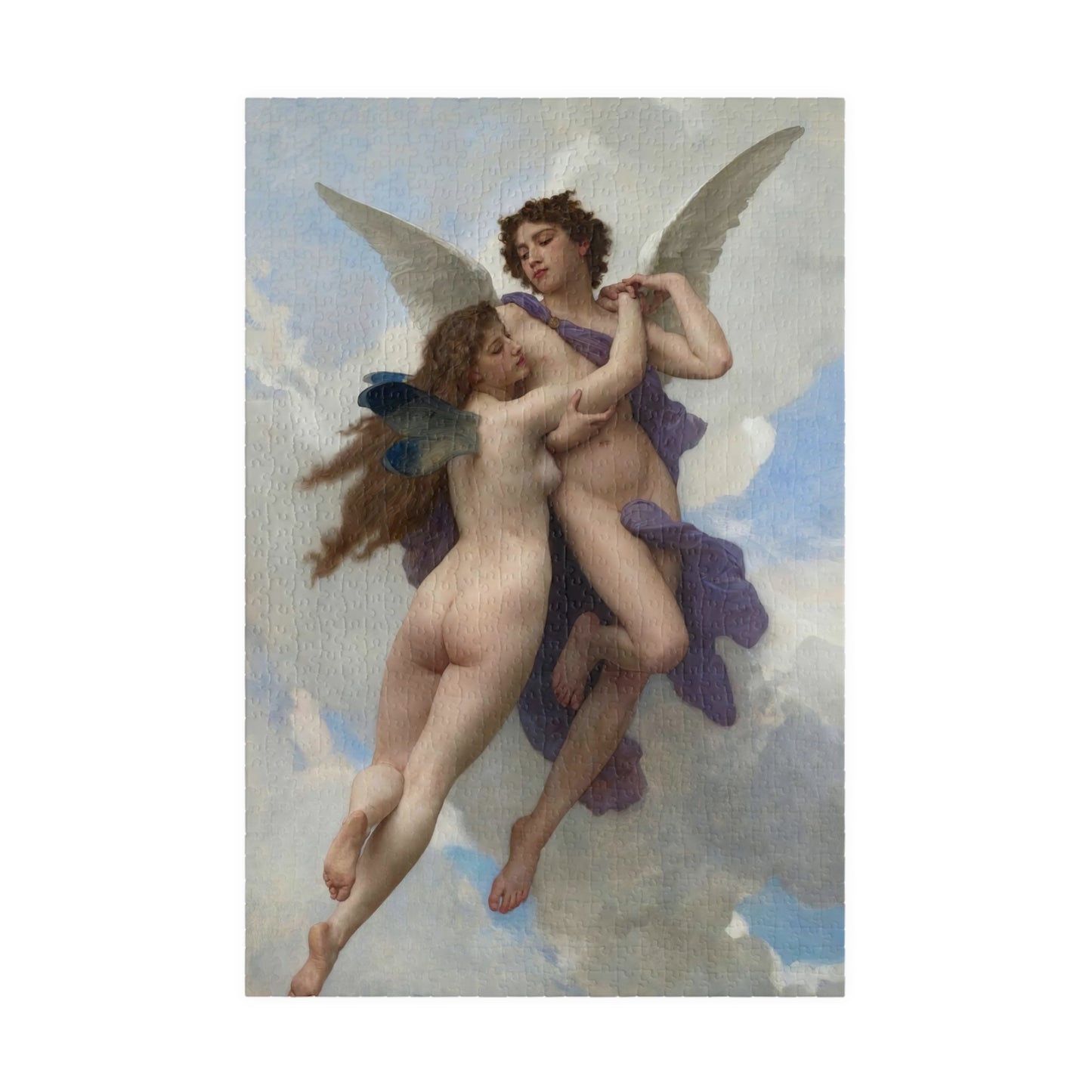 Cupid and Psyche as Children Puzzle | William-Adolphe Bouguereau - - 252 pcs (Vertical) - 