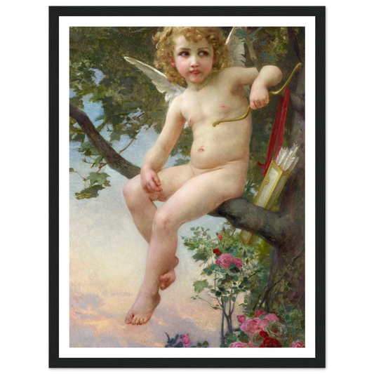 Cupid Art Print | Guillaume Seignac - Framed Poster - 30x40 cm / 12x16″ - Black frame
