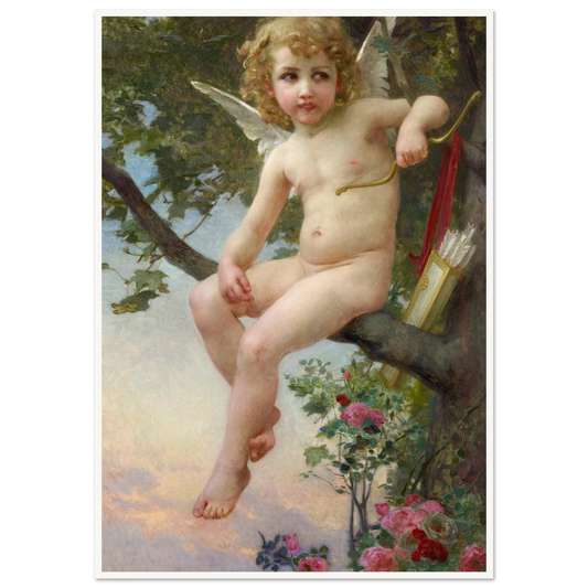 Cupid Art Print | Guillaume Seignac - Framed Poster - 30x40 cm / 12x16″ - Black frame