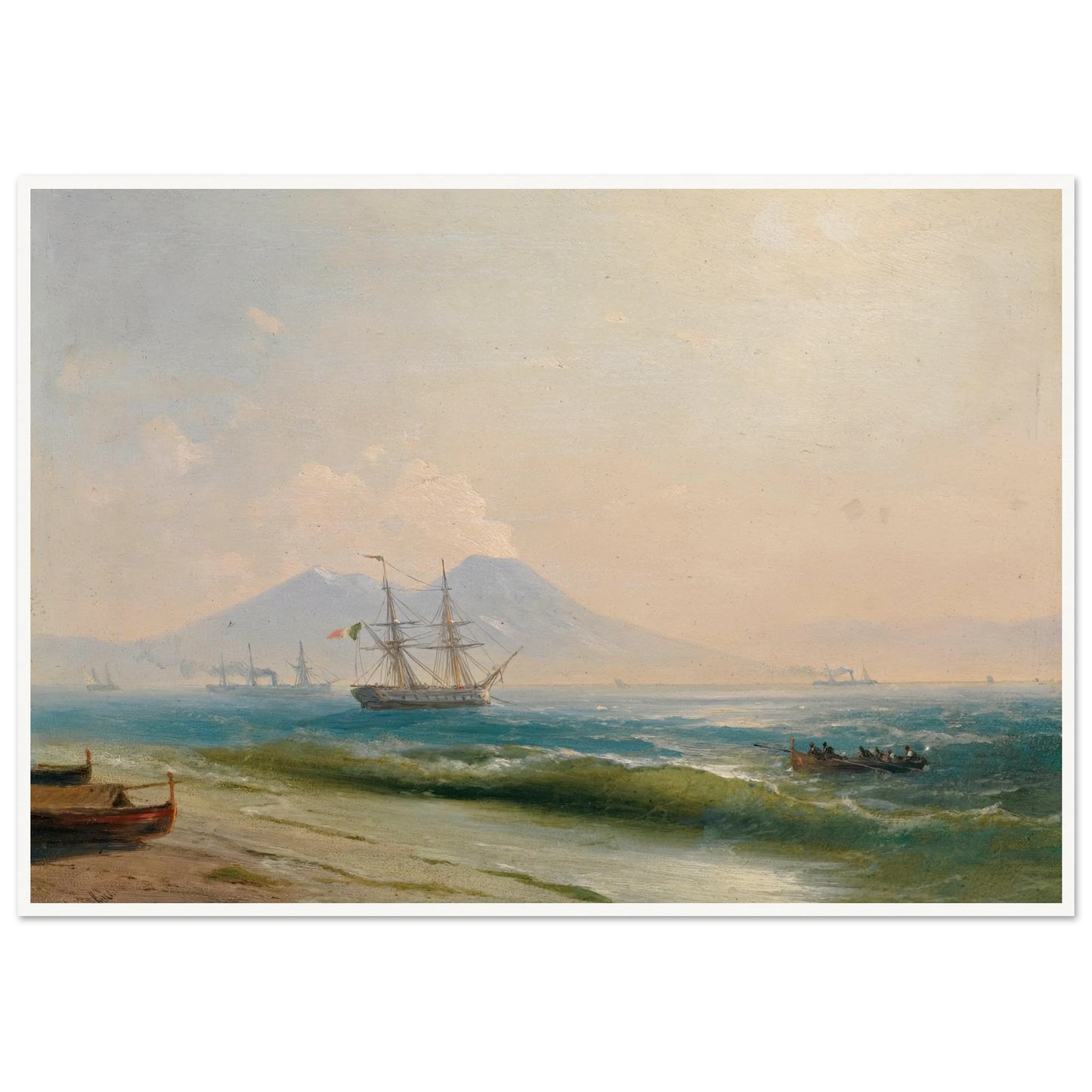 View Of Mount Vesuvius (1878) Art Print | Ivan Konstantinovich Aivazovsky-Quipham Collections