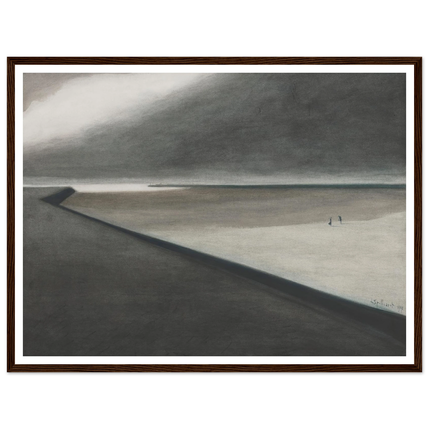 Digue et plage (1907) Art Print | Leon Spilliaert-Quipham Collections