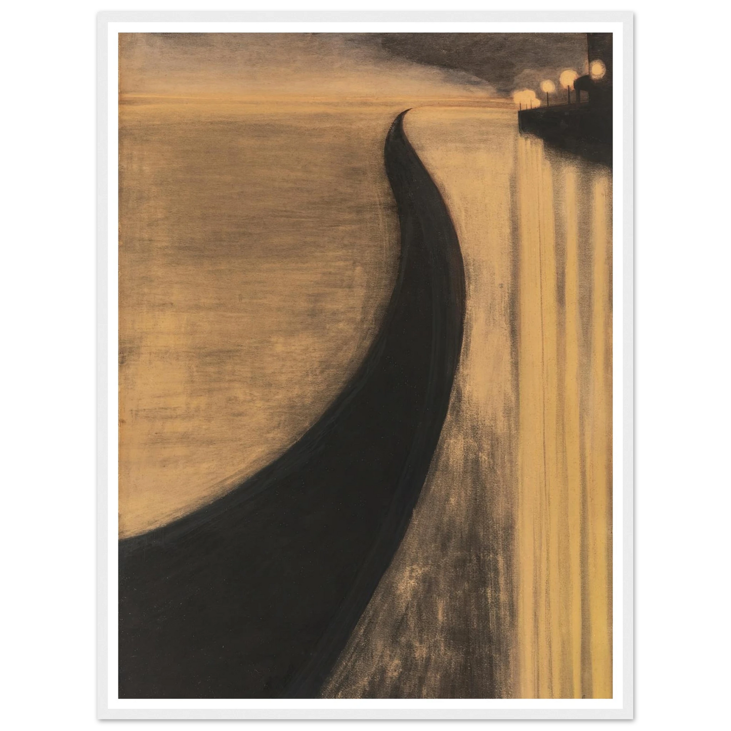 Digue et lumières d’Ostende (1909) Art Print | Leon Spilliaert-Quipham Collections