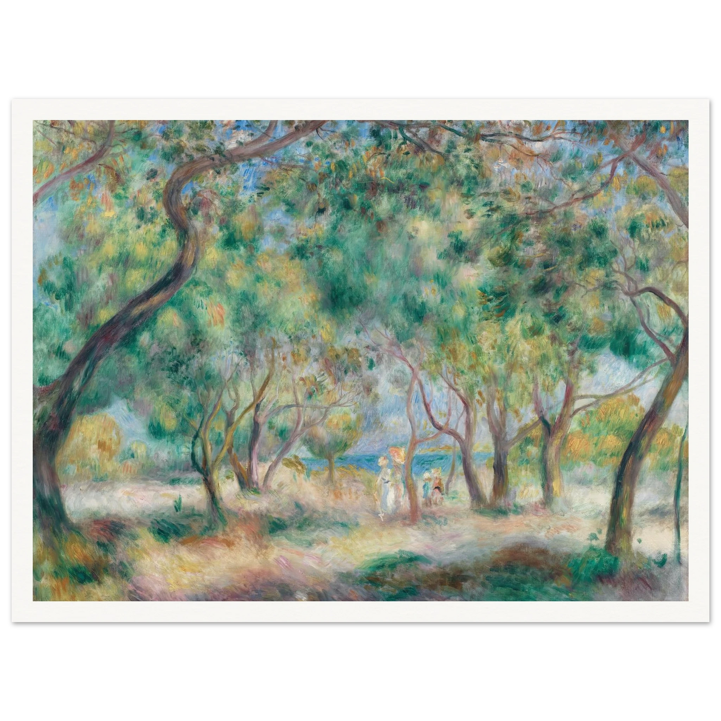 La Promenade au bord de la mer (Le Bois de la Chaise Noirmoutier) (circa 1892) Art Print | Pierre Auguste Renoir-Quipham Collections