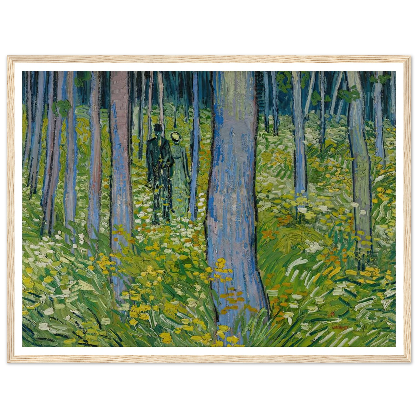 Undergrowth with two Figures (1890) Art Print | Vincent van Gogh-Quipham Collections