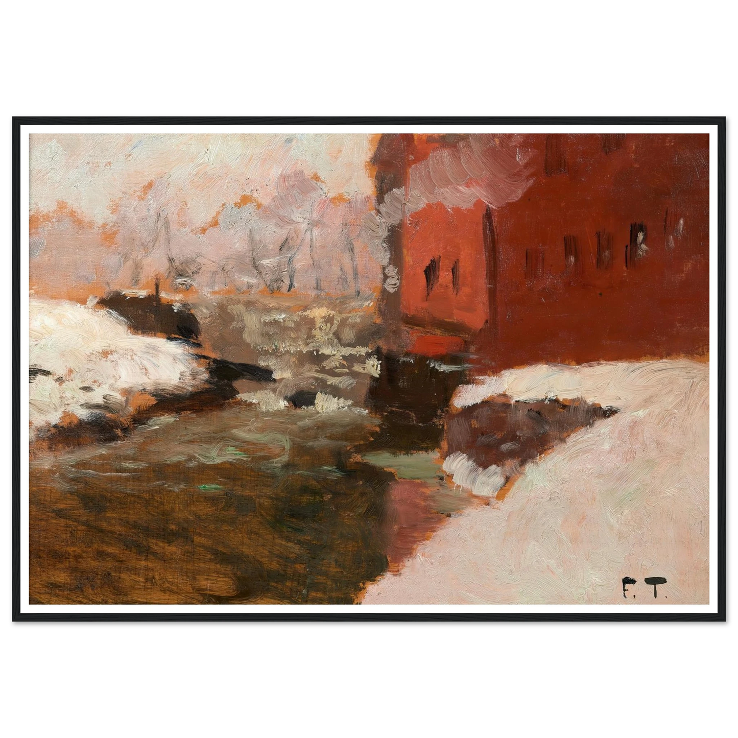 Den røde Fabrik (l’usine rouge) Art Print | Frits Thaulow-Quipham Collections