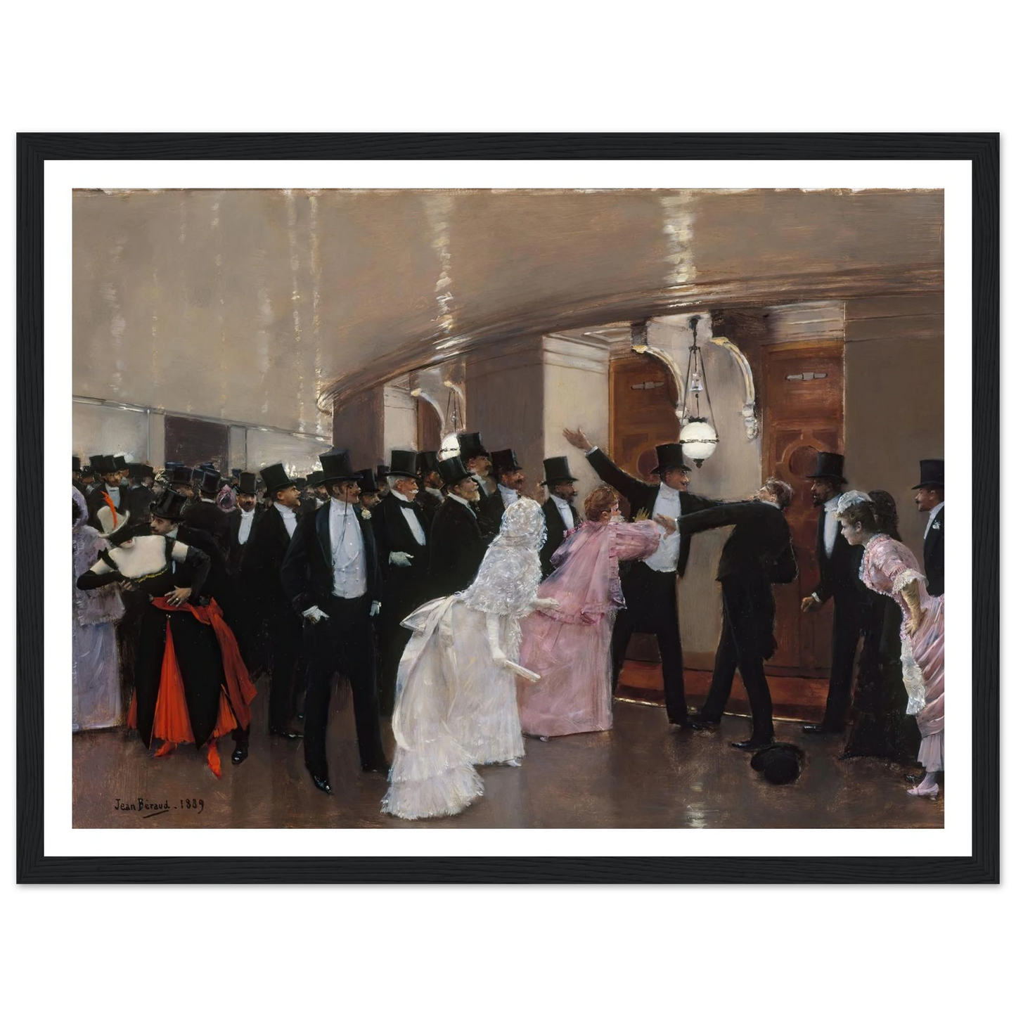 Altercation dans les couloirs de l’Opéra (1889) Art Print | Jean Beraud-Quipham Collections