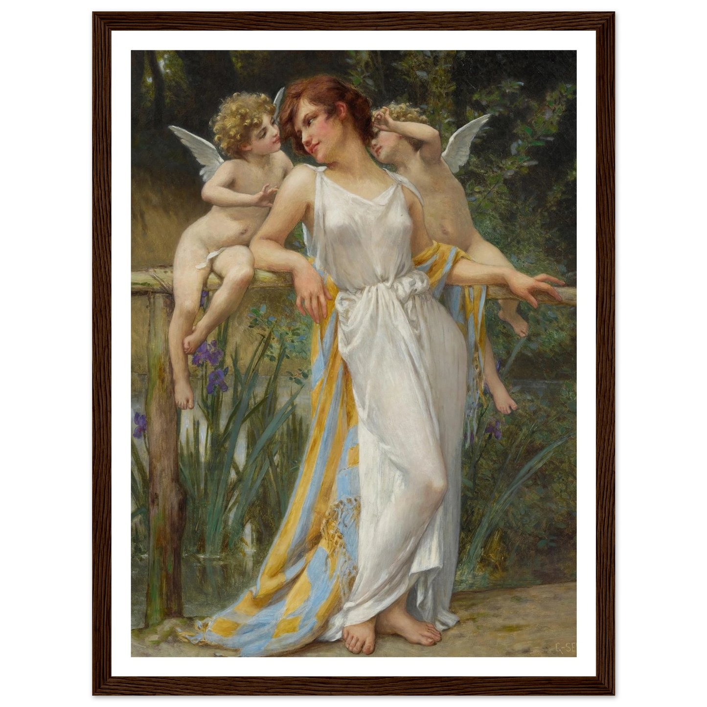 Psyche With Putti Art Print | Guillaume Seignac-Quipham Collections