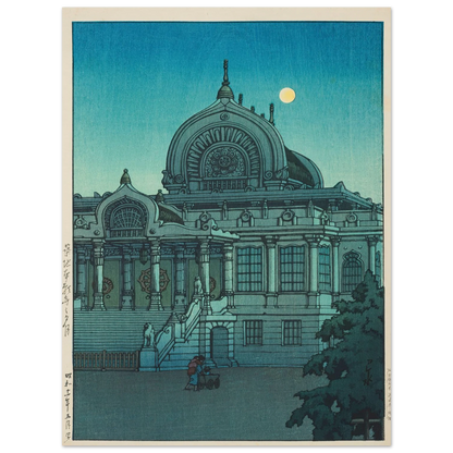 Tsukiji Honganji no yuzuki (Evening moon at Honganji Temple in Tsukiji) (1936) Art Print | Kawase Hasui-Quipham Collections