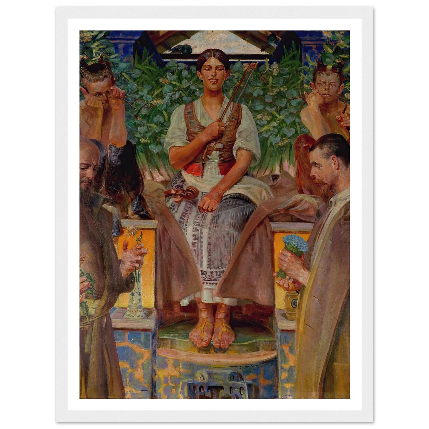 Homage to art and the muse (1910) Art Print | Jacek Malczewski-Quipham Collections